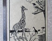 A Song For You woodcut print