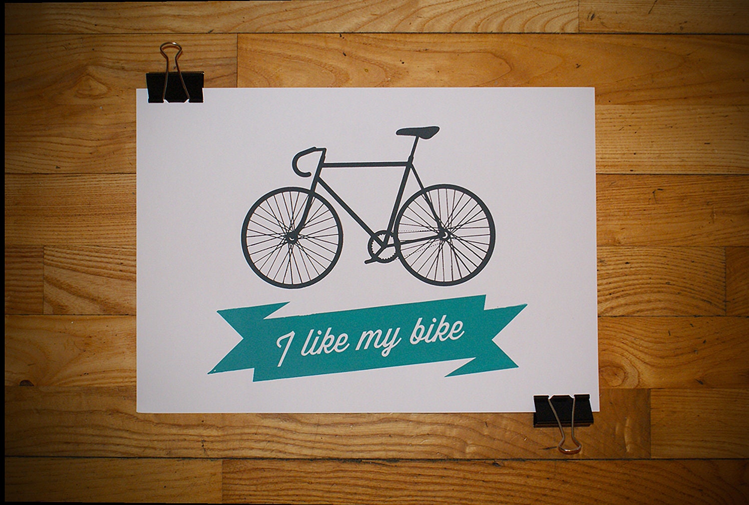 I Like My Bike Screenprint