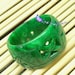 Free shipping - Natural light green jadeite jade charm fashion jadeite openwork jade ring (us 6 - 12)