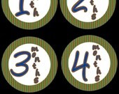 Green & Brown Stripe Onesie Sticker