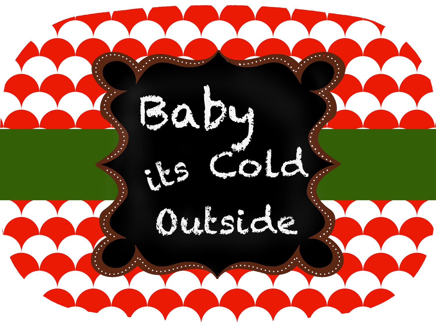 Christmas Serving Platter, It's Cold Outside 14x11 Personalized Platter, Personalized Melamine Platter Black Friday Cyber Monday