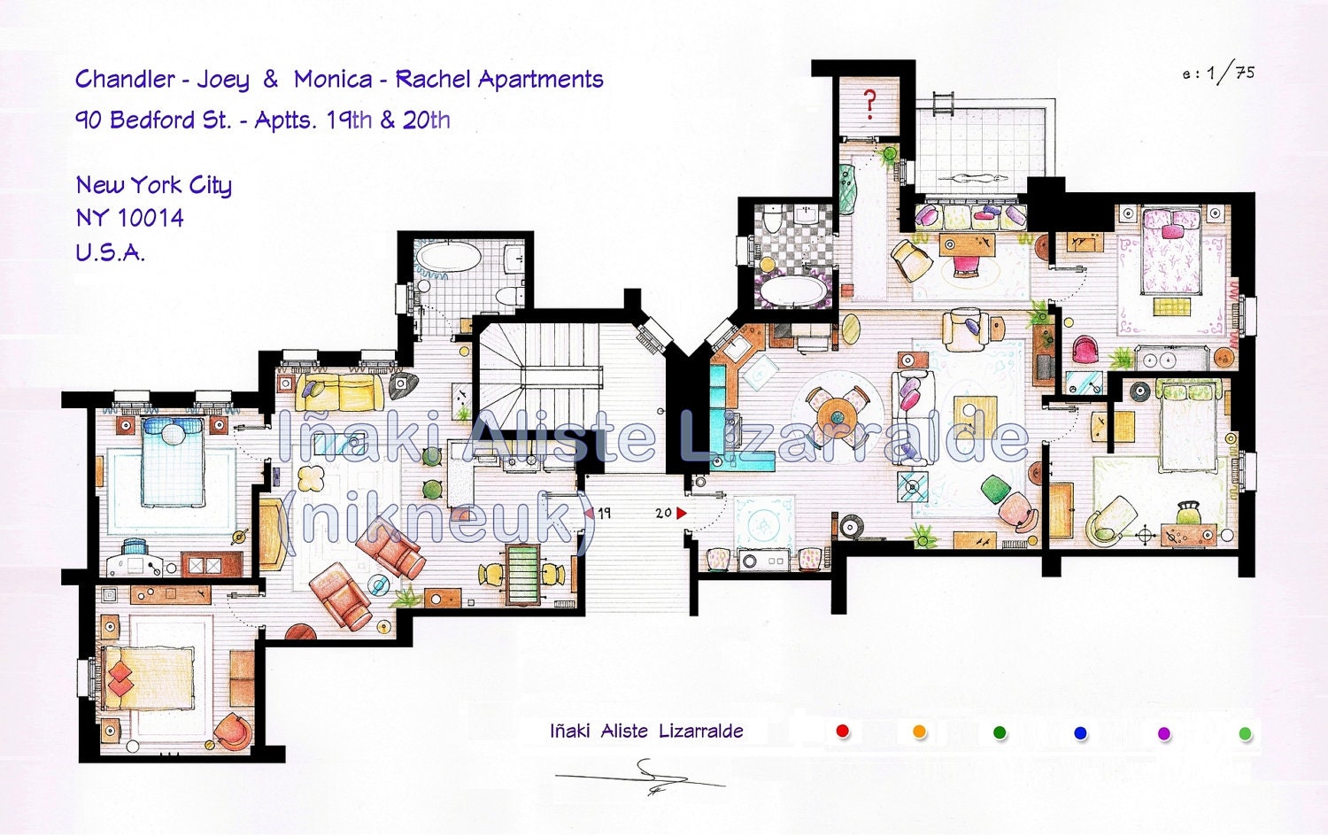 Monica-Rachel & Chandler-Joey Apartments from "FRIENDS" (BIG)