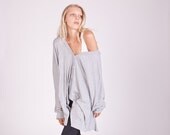 Light Gray Oversized Cardigan , Oversize Sweater, Winter Fashion - MatkaShop