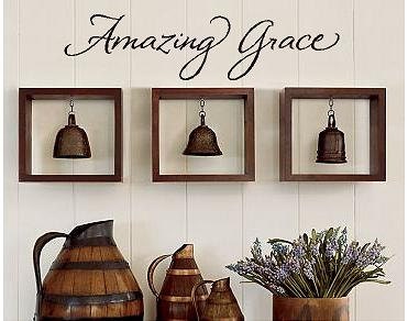 Amazing Grace- Vinyl Lettering words wall quotes graphics Home decor decal custom Inspirational living room bedroom life
