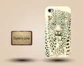 Iphone case, Iphone 4 case, Iphone 4s case, Iphone 5 case, unique handmade hard Plastic case,leopard, yellow  p 709
