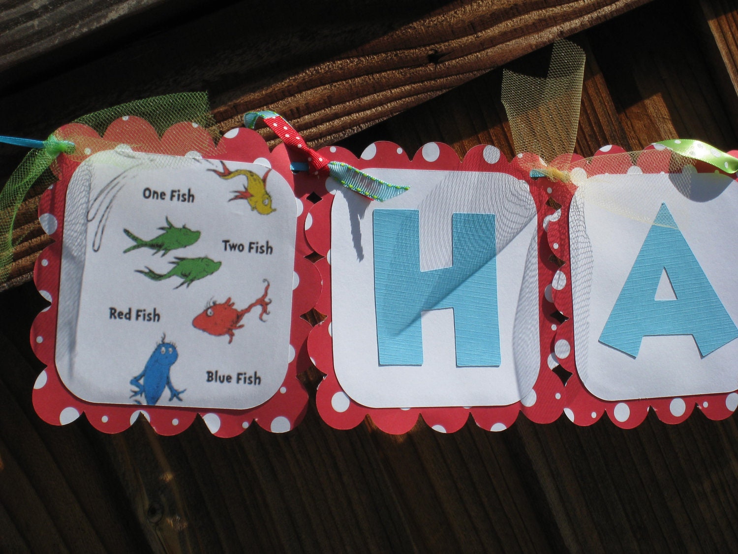 Birthday Banner - Dr. Seuss - One Fish Two Fish