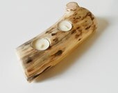 Handmade Wooden Candle Holder- Natural wooden home decor- Wood candle holders - Rustic home decor