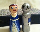 Princess and Knight Peg People