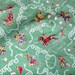 Vintage Cotton Feedsack  Full Cowboy Novelty Green  37x 44 Quilting Sewing