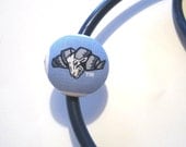 Stethoscope Tag for Hospital Healthcare Workers- Nurse, Doctor, Tech- Made with UNC Tarheels Fabric