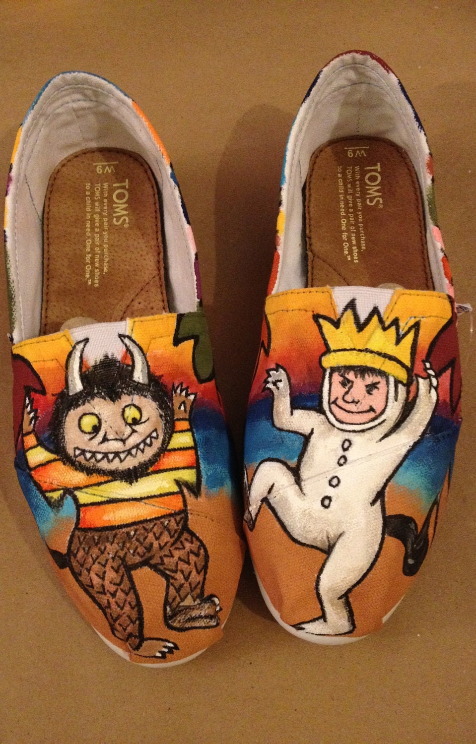 Where the wild things go hand painted toms