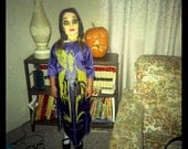 Halloween scary witch kid & jack o lantern pumpkin costume 1967 color negative FREE SHIPPING