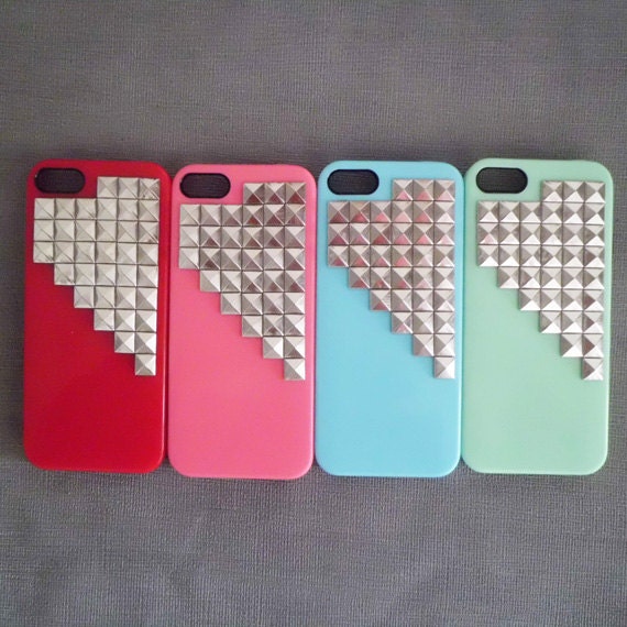 Iphone 5 case,studded iphone 5 case,Antique silver studded iphone case,studded iphone 5 case,  Hard Cover  Iphone 5 Case