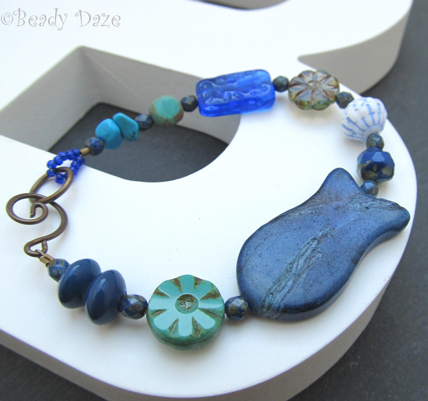 Pisces jewellery, Bohemian bracelet,  fish bracelet,  OOAK jewelry
