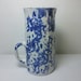 A.R. Cole Pottery Sanford N.C. Blue and White Splatter Pitcher Number 244