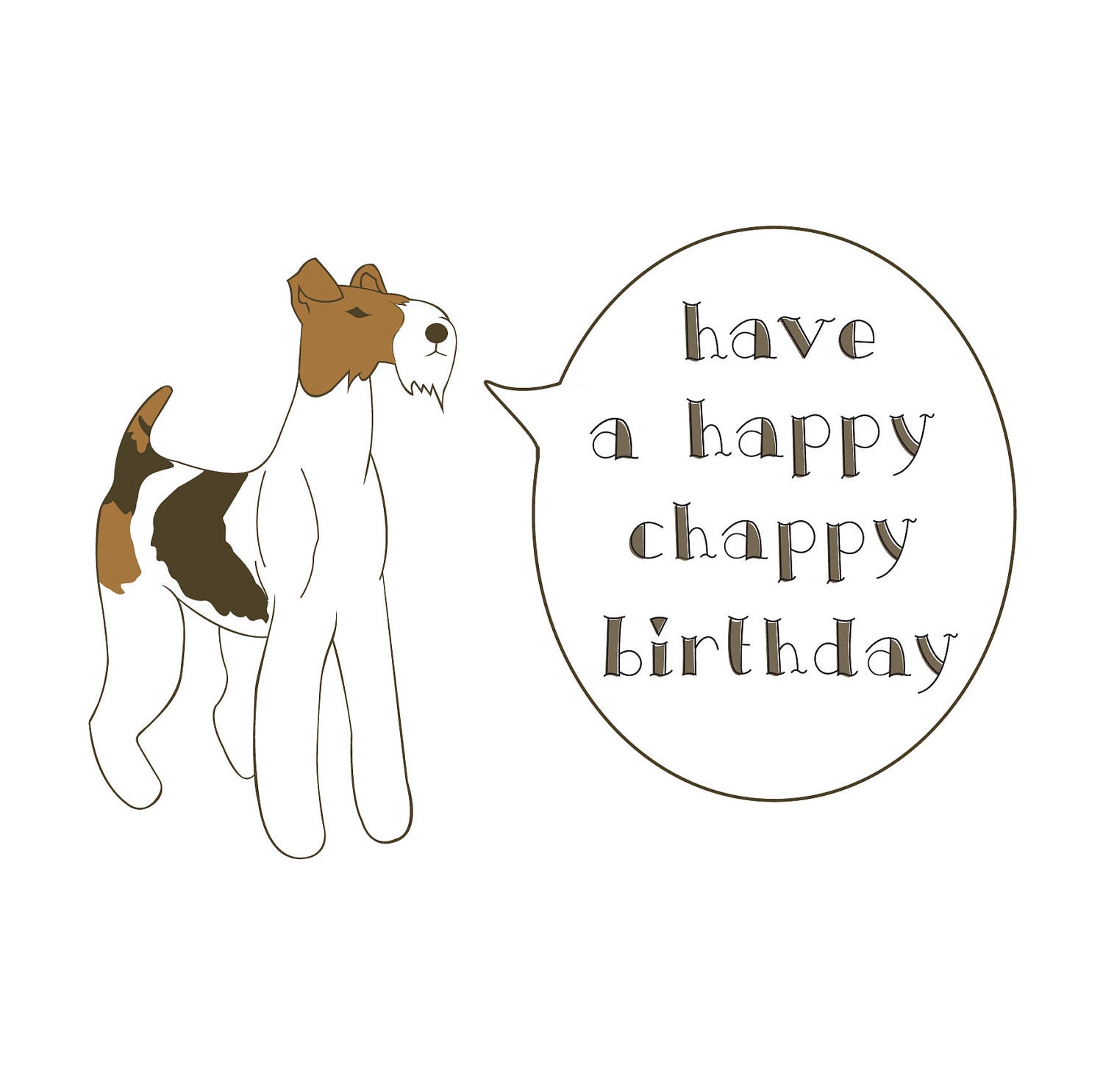 Happy Chappy, square birthday greetings card.