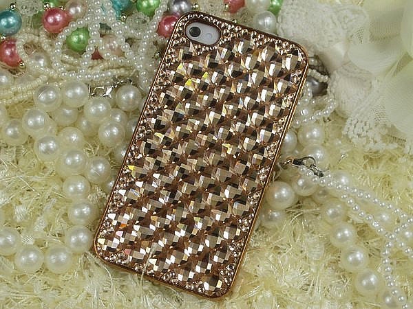 Handmade Custom Luxury Gold Swarovski Crystal Rhinestone Bling iPhone Case // iPhone 5 Case // Unique Cute iPhone 4s Case