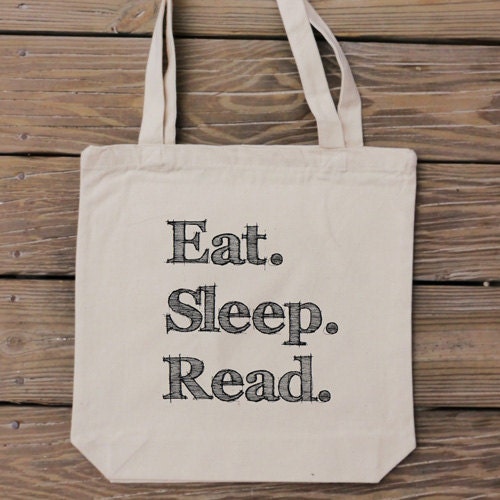 Eat Sleep Read - Custom Canvas Tote Bag