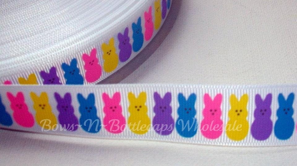 1.5 Marshmallow Bunnies Easter Spring Grosgrain Ribbon Il_170x135