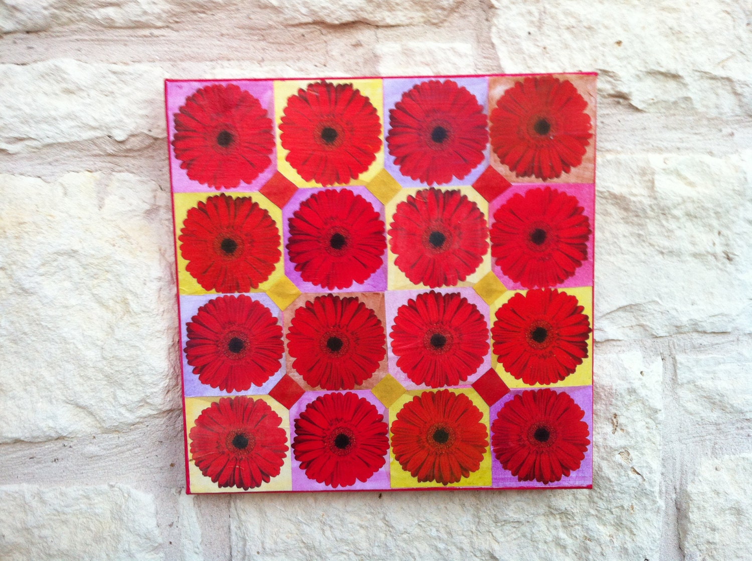 Upcycled Flower Power Pop Art 