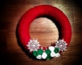 14 inch Christmas snowflake wreath