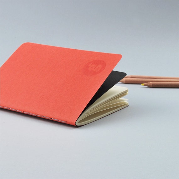 Red Pocket Notebook - Handmade and Letterpressed printed