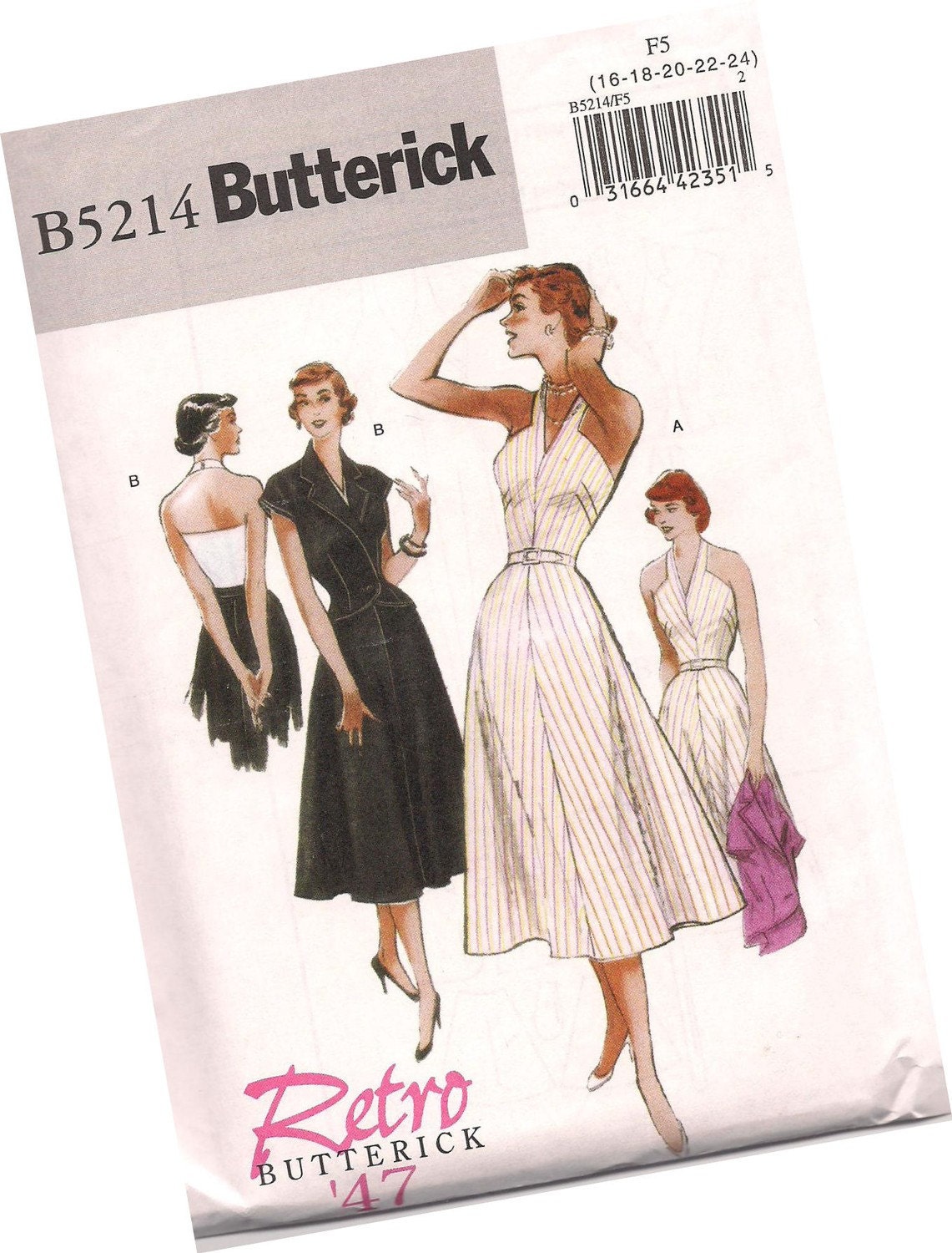 Vintage inspired dress, made to measure from Butterick Pattern B5214