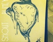 Whimsical Melting Clock Tattoo/Illustration Design