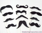 Photo Booth Prop Set - 12 Piece Mustache Party Photobooth Prop Set - Photobooth Props Il_170x135