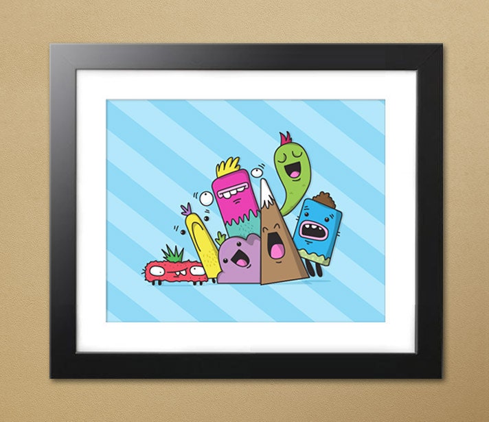 Monster Mash - 10x8 Illustration Print (limited edition)