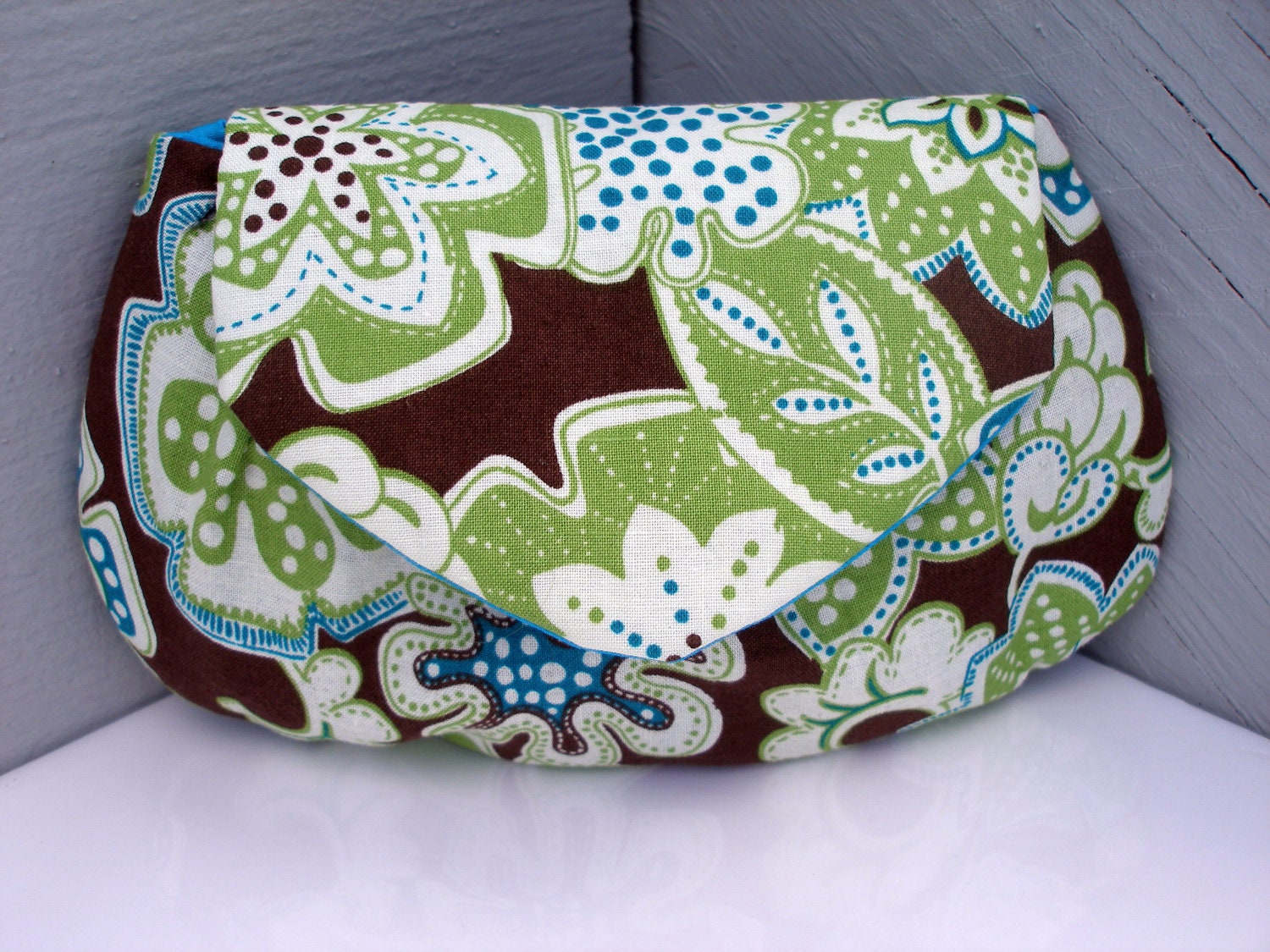 SMALL Printed Cotton Clutch Bag - choice of two prints