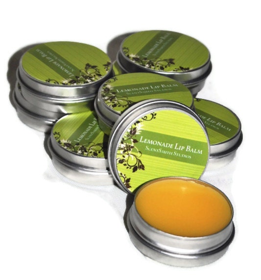 Shea and Cocoa Butter Lips Balms in Tins - Vibrant Colors - Lemonade
