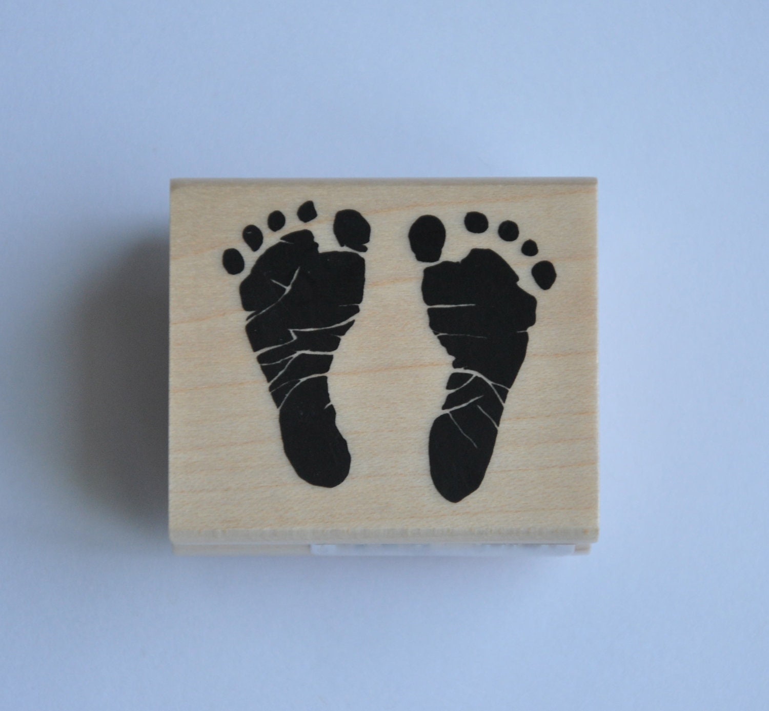 Rubber Stamp, Footprints Rubber Stamp, Baby Shower, Art, Feet, Mounted Rubber Stamp, Gift Tags, Party Favors