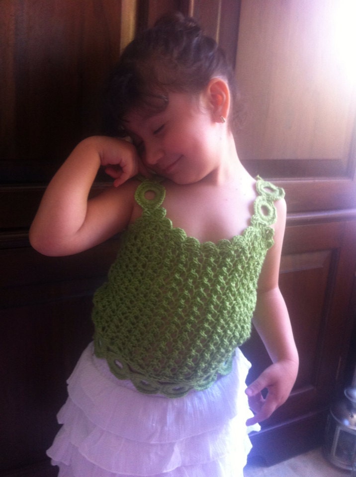Toddle girl green summer shirt /green shirt / green Vest / Summer shirt size 3 to 4