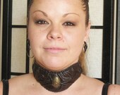 Victorian Lady Steampunk Vampire Fashion Leather Collar Choker Necklace