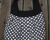 Large Tote Pleated Handmade Cotton Lined Bag or Purse