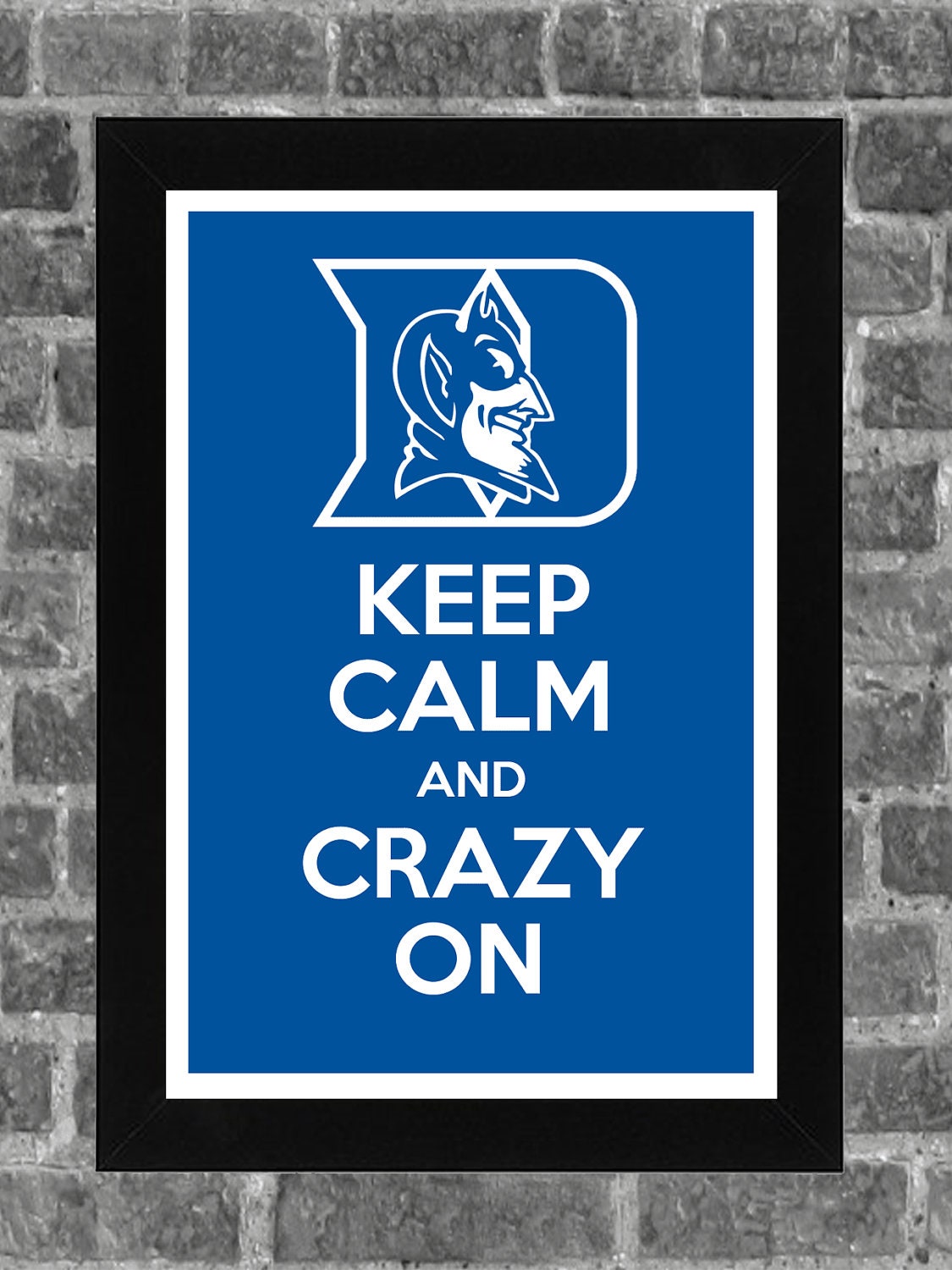 Keep Calm Duke Blue Devils NCAA Print Art 11x17