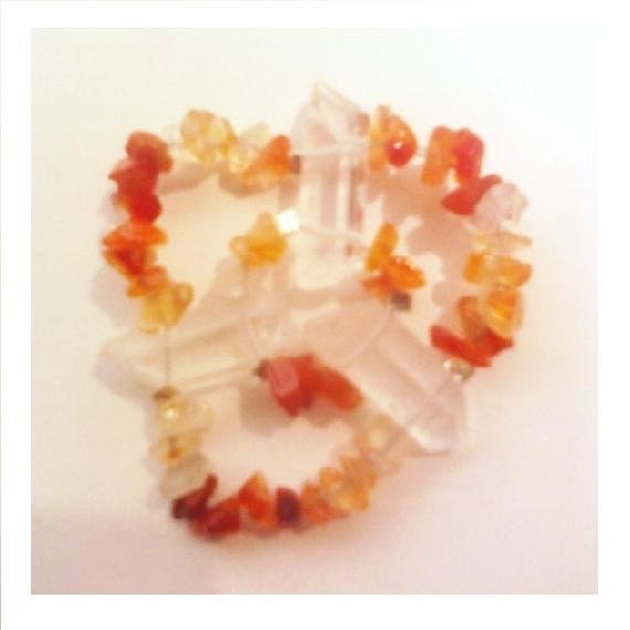 Carnelian Lemurian Seed Quartz Crystal Grid Reiki Healing Chakra Balancing Meditation Tool