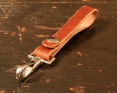 Minimal Slim Horween Leather Lanyard Belt Key Clip