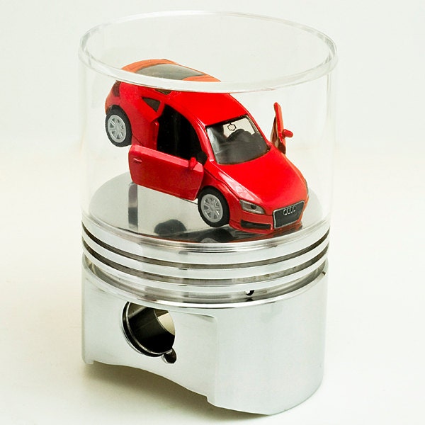 Display Case & Stands for cars models. Original car piston gadget.