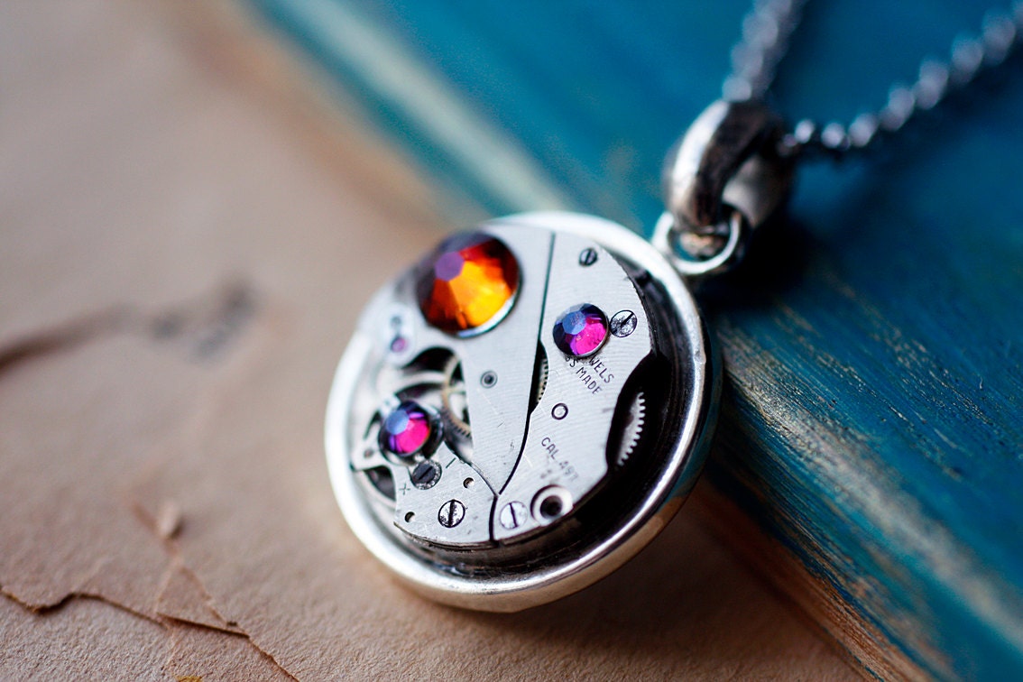 Steampunk cartography pendant