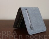Customize your Wallet with a Zipper Pocket Add On