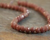 Dusty Mauve Simple Crystal Necklace