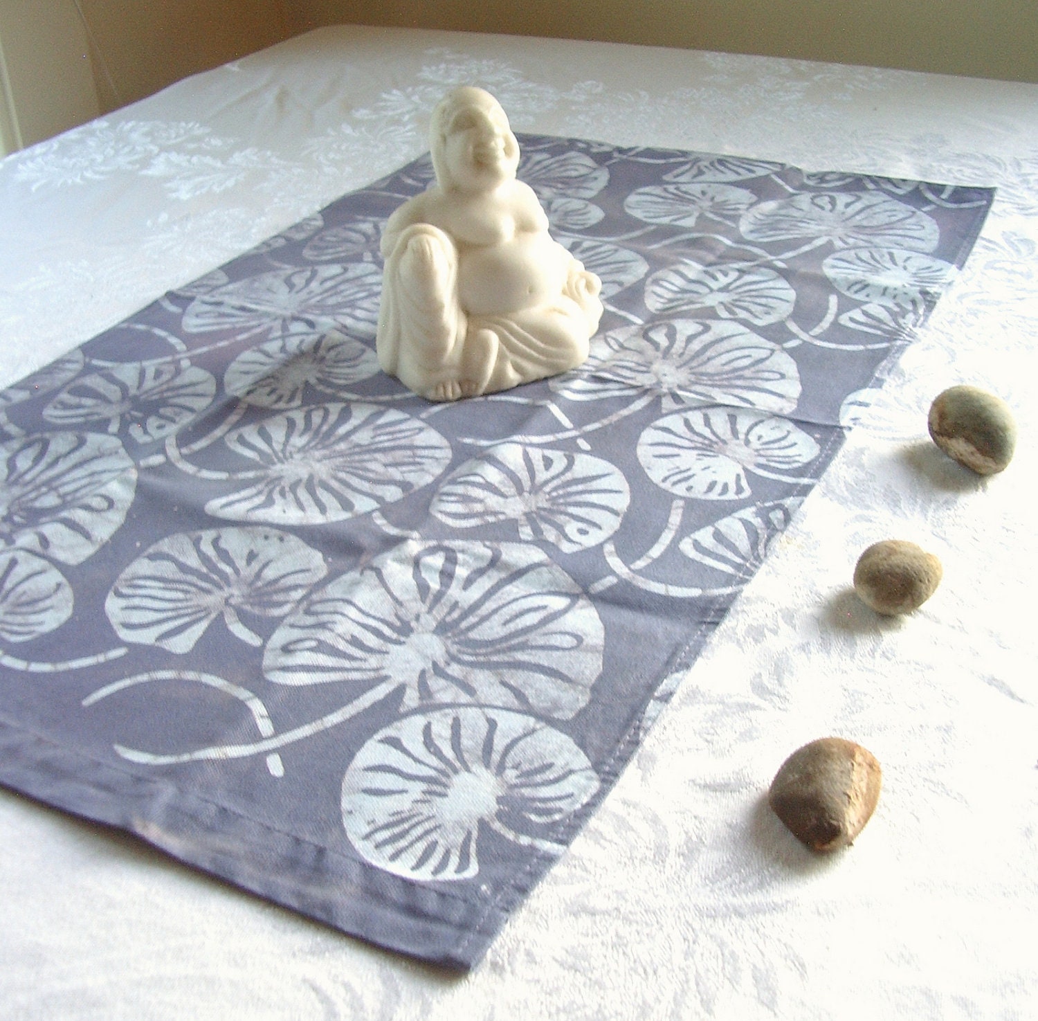 zen linen tea towel