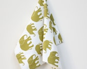 Organic Kitchen Towel - Citron Elephant