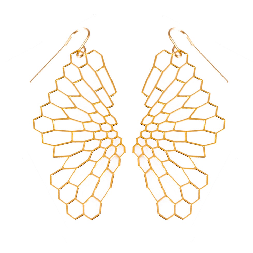 Radiolaria Earrings (gold)