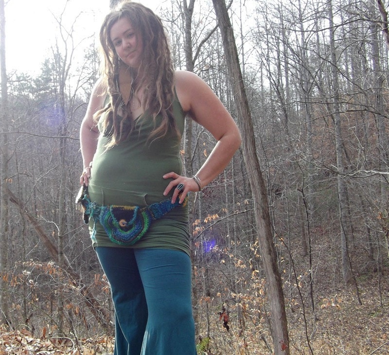 Booty Pack Belt Purse with Tulip Poplar Bark Basket Pouch