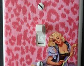 Kitten Pinup Girl Light Switch Cover