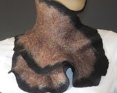 Flamenco Felted Scarflette Black Taupe