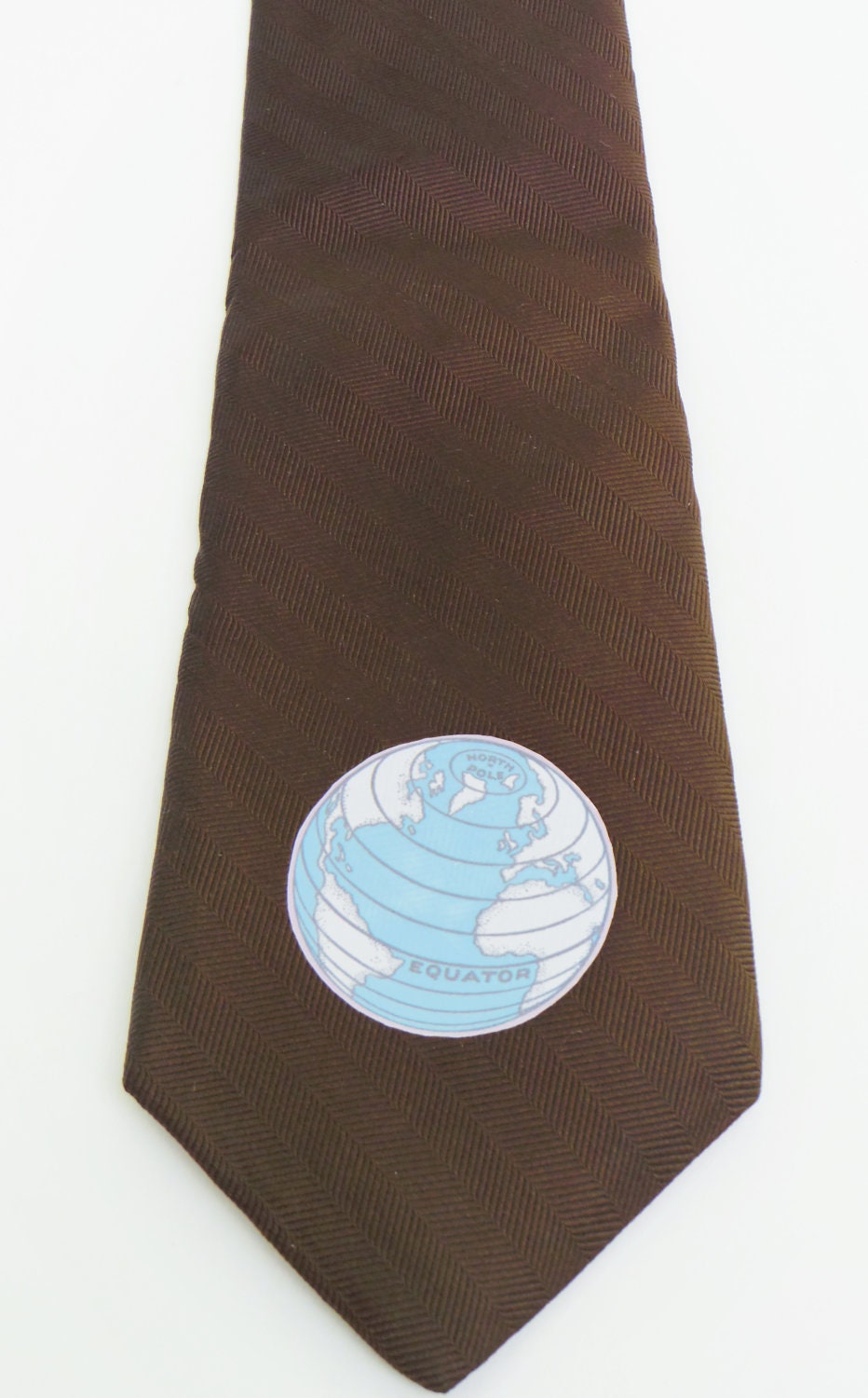 Planet Earth - Brown Old Style Neckties